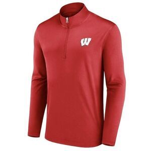 Fanatics Wisconsin Badgers Underdog Mindset Men's S Quarter Zip Fleece Pullover‎